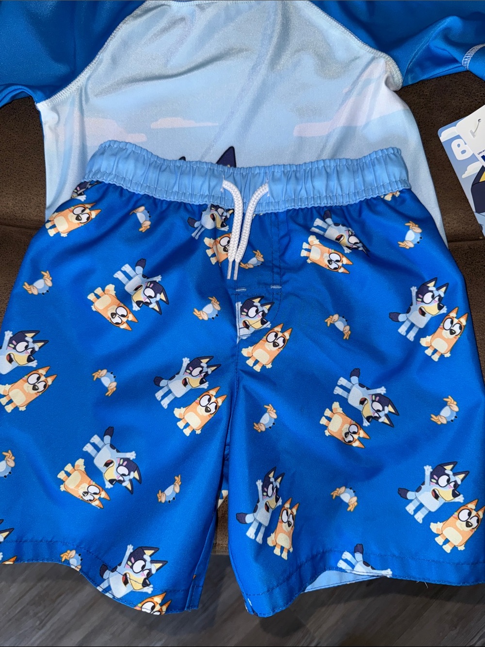 Bluey Bingo Kids swim shorts and Rash Guard swim Set - Picture 3 of 6